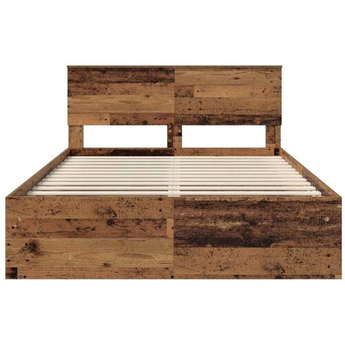  Okvir za krevet Staro drvo 150 x 200 cm Konstruirano drvo Slike