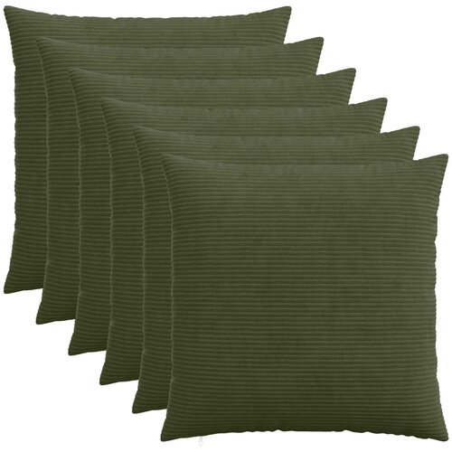  Presvlaka za jastuk 6 pcs HEERLEN Zelena 60 x 60 cm Kord Cene