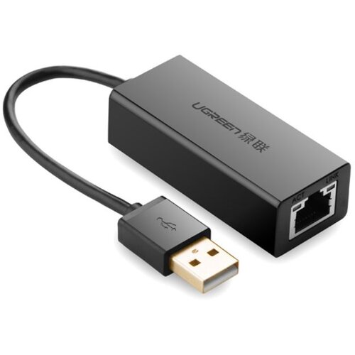 Ugreen CR110 USB 2.0 10/100Mbps Ethernet adapter crni Slike