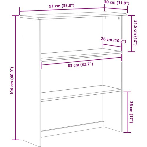  Kavez ASKIM 91 x 30 x 104 cm Masivno borovo drvo Slike