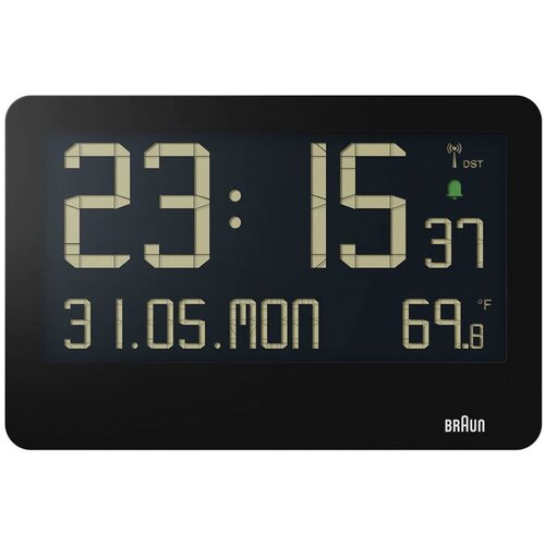 Braun BC 14 black Radio Wall Clock digital Slike