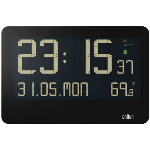 Braun BC 14 black Radio Wall Clock digital