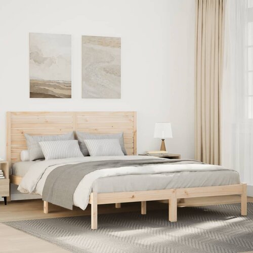 vidaXL Daljši posteljni okvir brez vzmetnice 140x210 cm trden les Cene