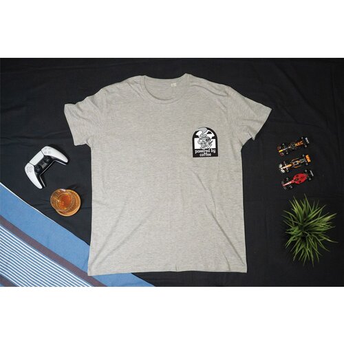 POWERED by coffee - Unisex majica Pepeljasta 3XL Cene