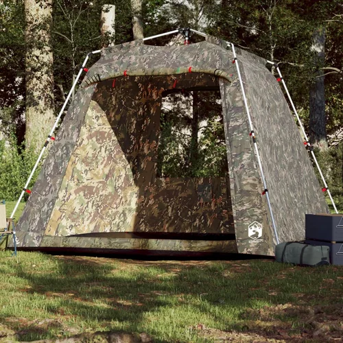 vidaXL Šator za kampiranje za 4 osobe kamuflažni brzo otpuštanje