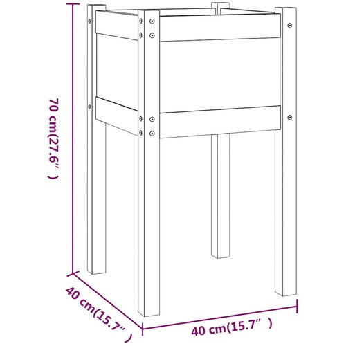  Vrtne sadilice 2 kom 40 x 40 x 70 cm od masivne borovine Slike