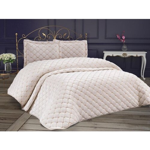 Lima Cream Cream Double Bedspread Set Cene