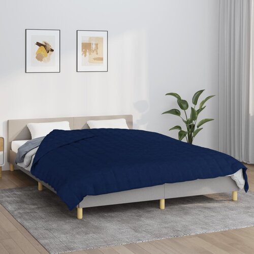vidaXL Obtežena odeja modra 220x230 cm 15 kg blago Cene