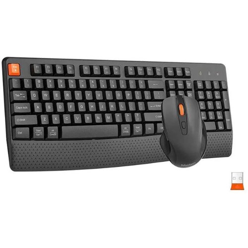 MeeTion C4130BK set 2U1, bežična 2.4GHZ silent tastatura + bež.miš, crni Cene
