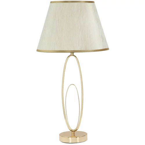 Mauro Ferretti Bijela stolna svjetiljka sa zlatnim postoljem Glam Flush