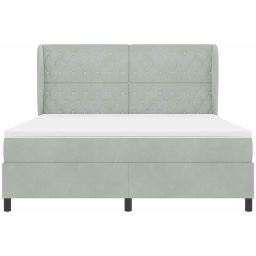 Krevet s opruga kutije Svijetlo siva 200 x 180 cm Bar&amp;scaron;un Slike