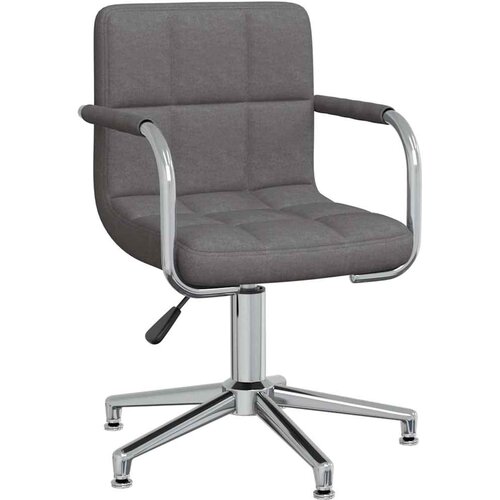  Okretna blagovaonska stolica od tkanine tamnosiva Slike