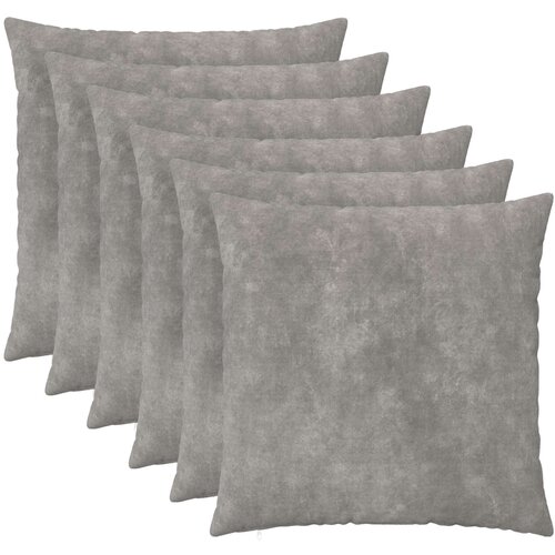  Presvlaka za jastuk 6 pcs HEERLEN Svjetlosiva 80 x 80 cm Slike