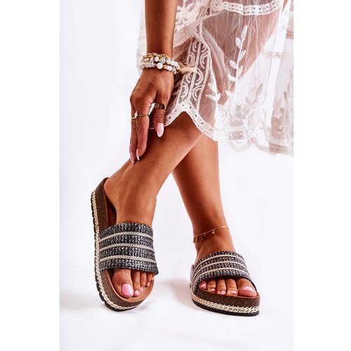 Kesi Women's Classic Slippers With A Chain Black Maddy Cene