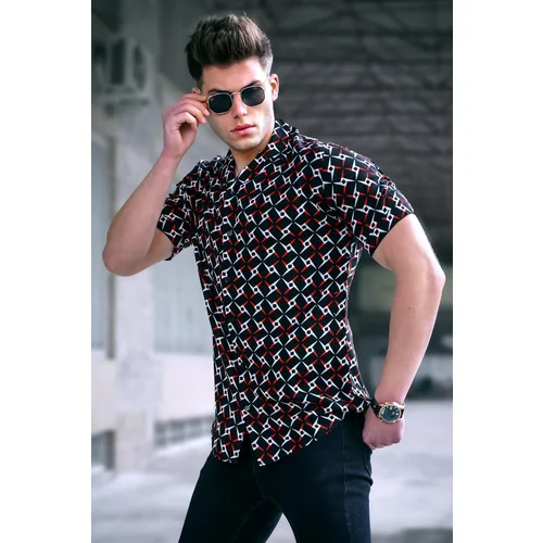 Madmext Red Patterned Shirt 5537