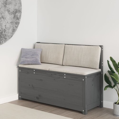 VidaXL Klop siva 110x41x76,5 cm trdna borovina Slike