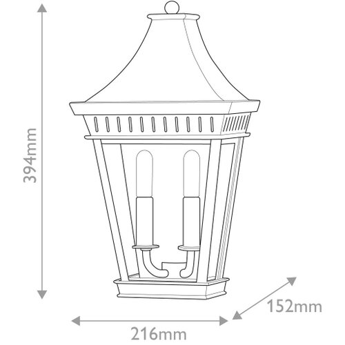  Hinkley HK-CHAPEL-HILL7-MB - Spolja&amp;scaron;nja svetiljka CHAPEL HILL 2xE14/40W/230V IP44 Slike