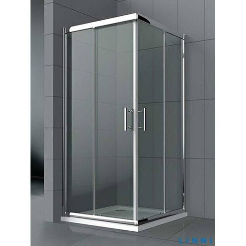 Linni Tu&scaron; kabina Ideal srebrni ram 90x90x195cm providno staklo 6mm Cene