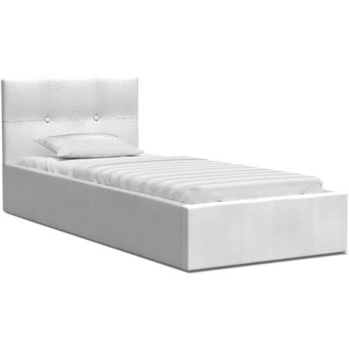 Molarem Home Tapecirani krevet RINO 200*90 bijela tkanina Slike