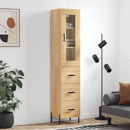 vidaXL Visoka komoda hrasta sonome 34 5x34x180cm od konstruiranog drva Cene