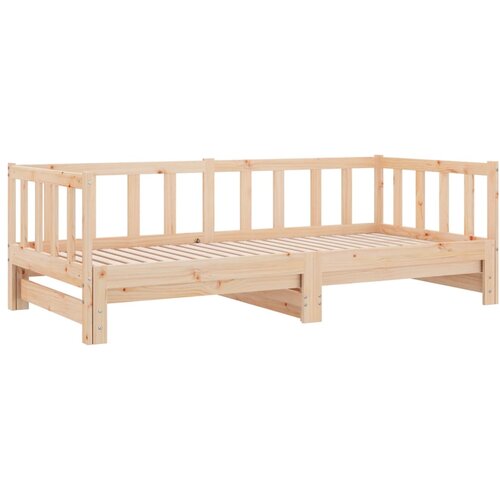  Dnevni ležaj na izvlačenje 2x (80 x 200) cm od masivne borovine Slike
