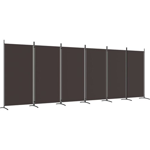  pregrada sa 6 panela smeđa 520 x 180 cm od tkanine Slike