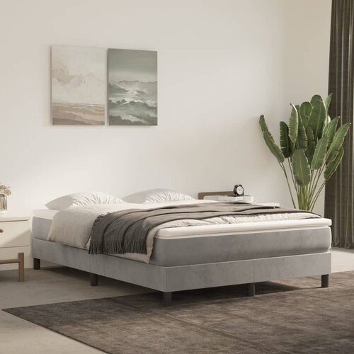 vidaXL Madrac s oprugama svjetlosivi 140 x 190 x 20 cm baršunasti Cijene