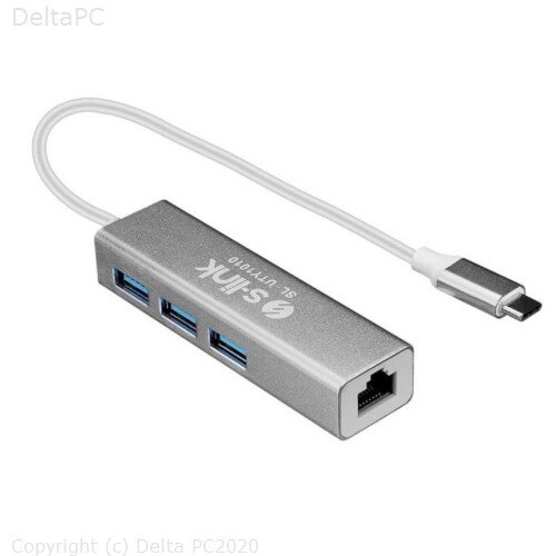 SLINK SL-UTY1010 Type C na USB 3.0 3-port+ RJ45 gigabitni hub Slike