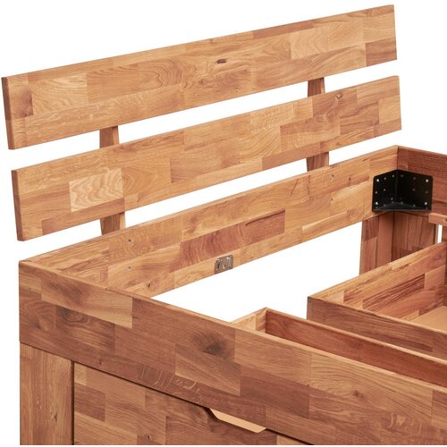 Livetastic postelja s predalom 180 cm x 200 cm , barve hrasta Slike