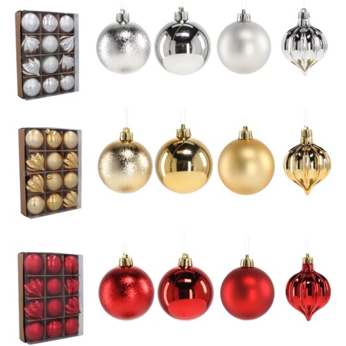 Molarem Home Set od 12 kuglica za božićno drvce &ndash; 6 cm, crvena Cijene