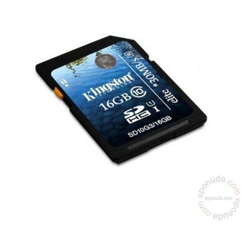 Kingston SD10G3/16GB - SD 16GB Class 10 UHS-I Elite memorijska kartica Slike