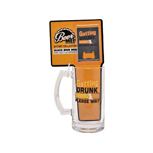 Widdop & Co. Harvey Makin - Set za piće - HM Beer, Tankard & Bottle Opener Getting Drunk (Loading) Please Wait Cene