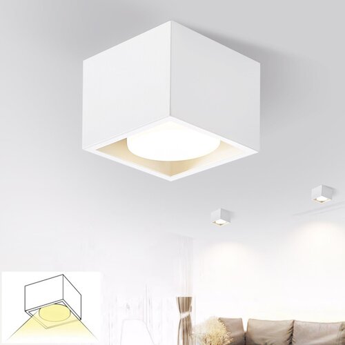 Nettlife LED nadometna stropna svetilka, toplo bela, kvadratna, GX53 5W, ravna, nastavljiva, za kuhinjo, dnevno sobo, jedilnico, hodnik, (22116904) Cene