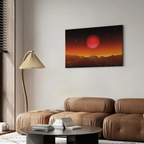  Slika - Futuristic landscape (1 Part) Wide 90x60 Akustična Slike