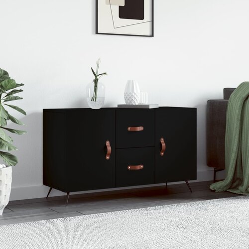 VidaXL Komoda črno 100x36x60 cm inženirski les Slike