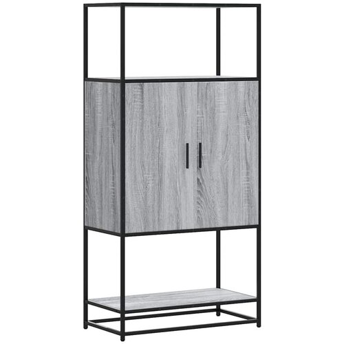 Maison Chic Visoka omara - Komoda - Predalnik siva sonoma 68x35x139 cm inženirski les in kovina, (21719166) Slike