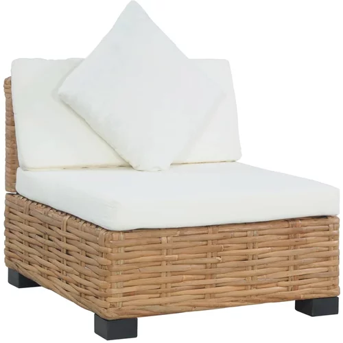 Brez sofa bez naslona za ruke s jastucima od prirodnog ratana