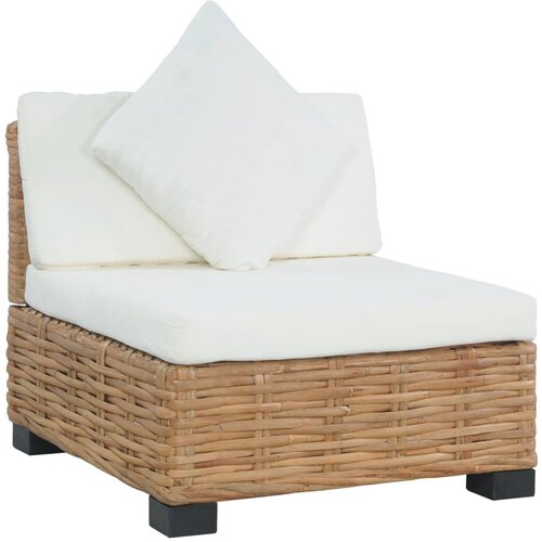 Brez sofa bez naslona za ruke s jastucima od prirodnog ratana Slike