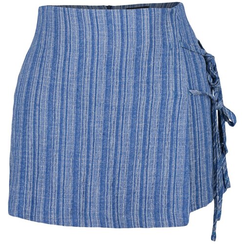 Trendyol Shorts - Blue - High Waist Slike