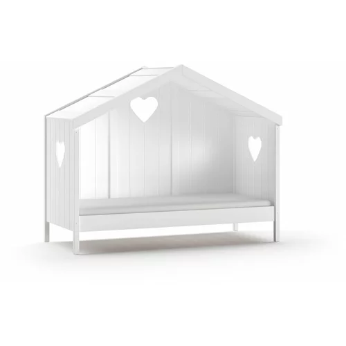 Vipack Bijeli dječji krevet od masivnog bora u obliku kućice 90x200 cm AMORI –