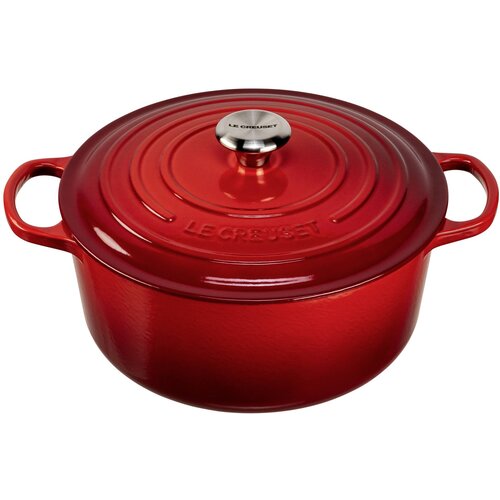 Le Creuset signature casserole round 28 cm cerise Slike