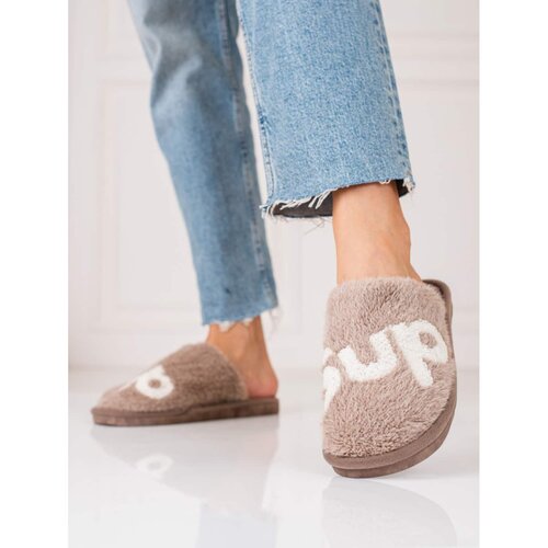 SHELOVET Women's slippers warm beige Slike