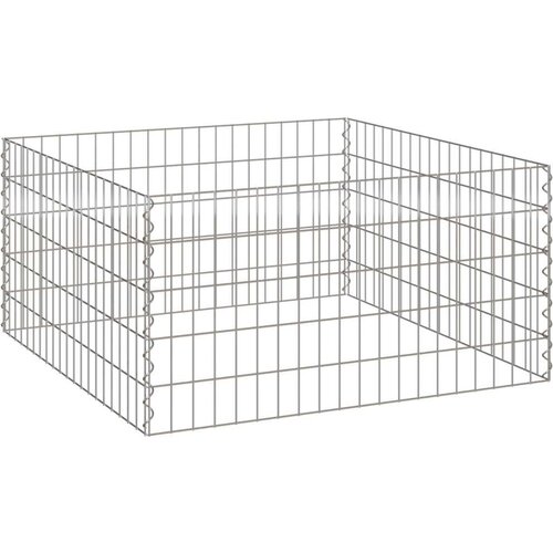 VidaXL Srebrna Metalna žica 100 x 100 x 50 cm Modularna Vrtna ograda Slike
