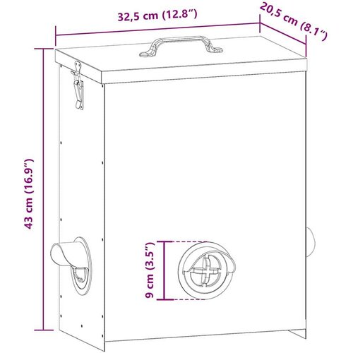  Hranilica za piliće 2 pcs Srebrno 32 5 x 20 5 x 43 cm Slike