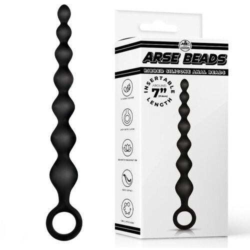 NMC Anal Analne Kroglice Nmc Arse Silicone Beads Black 20,5 Cm Slike