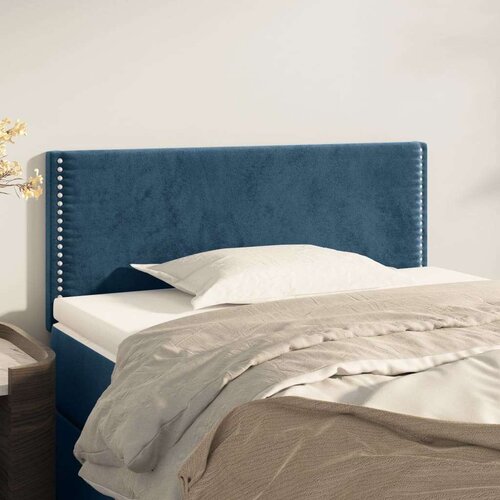  Posteljno vzglavje temno modro 80x5x78/88 cm žamet, (20736209) Slike