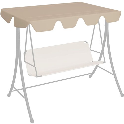 vidaXL Streha za vrtno gugalnico bež 150/130x105/70 cm, (20580654) Cene