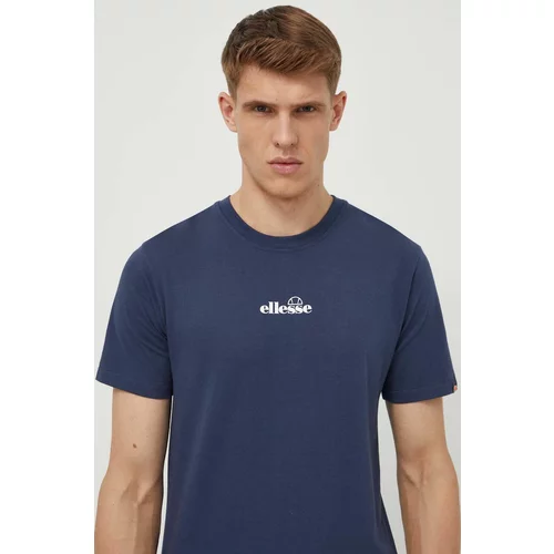 Ellesse Pamučna majica Ollio Tee za muškarce, boja: tamno plava, s tiskom, SHP16463