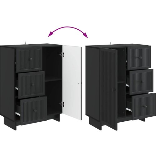  Kreveta s ladicama Crna 66 x 34,5 x 90 cm Konstruirano drvo Slike