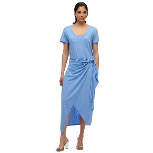 Superdry plava midi majica-haljina Cene
